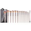 Makeup Brush Set 18Pcs Champagne Synthetic Makeup Brushes Travel Set