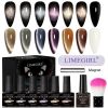 Limegirl Magnetic Gel Polish Sparkling Mirror Surface Cat Eyes Nail Polish Semi-permanent Soak Enamels Manicure Products