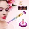 11Pcs Mermaid Makeup Brushes Eyebrow Shadow Face Slender Tool Pink Set Useful US