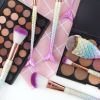 11Pcs Mermaid Makeup Brushes Eyebrow Shadow Face Slender Tool Pink Set Useful US