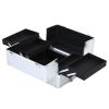 4-in-1 Rolling Makeup Case Aluminum Salon Cosmetic Train Trolley Organizer