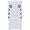 4-in-1 Rolling Makeup Case Aluminum Salon Cosmetic Train Trolley Organizer