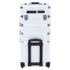 4-in-1 Rolling Makeup Case Aluminum Salon Cosmetic Train Trolley Organizer
