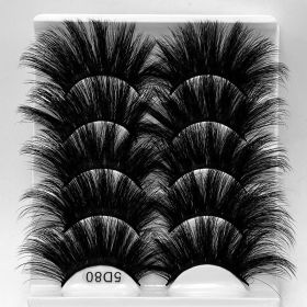 5 Pairs of Mink Eyelashes with Multiple lengthening and thickening false eyelashes (Series: 80)