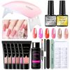 Limegirl Manicure Set 15ml Quick Extension Gel Kit 6W LED Lamp White Clear Pink Hard Gel Semi Permanent For Nails Tool Kit