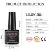 Limegirl 10 Colors 8ML Nail Gel Polish Nail Set With Base Coat Top Coat Nail Mirror Glitter Powder DIY Metallic Colorful Dust Metal Effect  LED UV Gel