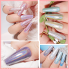 Limegirl 10 Colors 8ML Nail Gel Polish Nail Set With Base Coat Top Coat Nail Mirror Glitter Powder DIY Metallic Colorful Dust Metal Effect  LED UV Gel