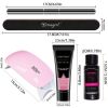 Limegirl Manicure Set 15ml Quick Extension Gel Kit 6W LED Lamp White Clear Pink Hard Gel Semi Permanent For Nails Tool Kit