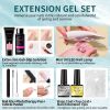 Limegirl Manicure Set 15ml Quick Extension Gel Kit 6W LED Lamp White Clear Pink Hard Gel Semi Permanent For Nails Tool Kit