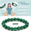 Chrysocolla Malachite Bracelet Women Men Natural Stone Beads Bracelet Round Diabetes Relief Bracelet Healing Lose Weight Jewelry