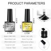 Limegirl 10 Colors 8ML Nail Gel Polish Nail Set With Base Coat Top Coat Nail Mirror Glitter Powder DIY Metallic Colorful Dust Metal Effect  LED UV Gel