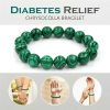 Chrysocolla Malachite Bracelet Women Men Natural Stone Beads Bracelet Round Diabetes Relief Bracelet Healing Lose Weight Jewelry